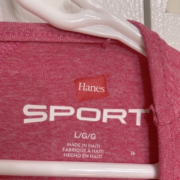 HANES SPORT Performance Pink Long Sleeve Hi Low Tunic NEW Womens Size Large - Picture 10 of 11